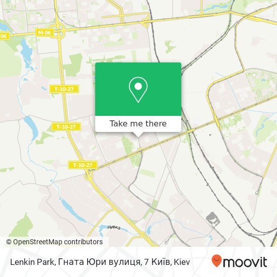Lenkin Park, Гната Юри вулиця, 7 Київ map