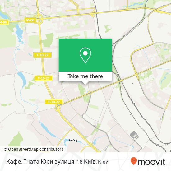 Кафе, Гната Юри вулиця, 18 Київ map