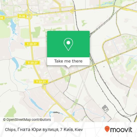 Карта Chips, Гната Юри вулиця, 7 Київ