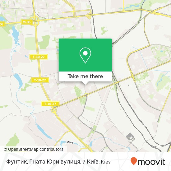 Карта Фунтик, Гната Юри вулиця, 7 Київ