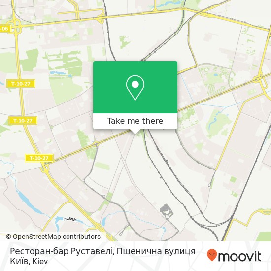 Ресторан-бар Руставелі, Пшенична вулиця Київ map