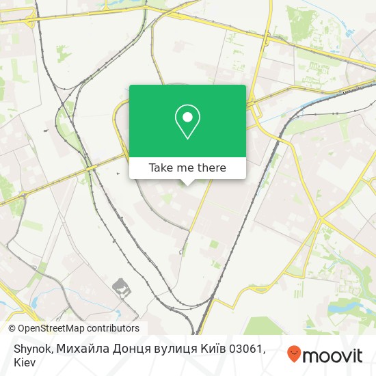 Shynok, Михайла Донця вулиця Київ 03061 map