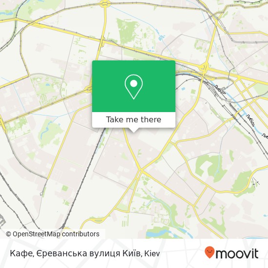 Кафе, Єреванська вулиця Київ map