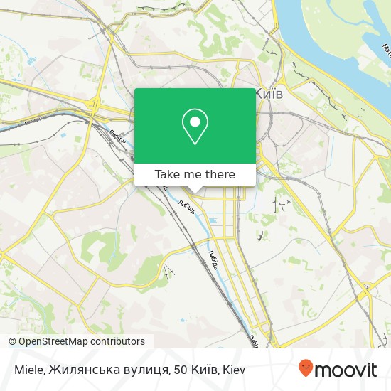 Карта Miele, Жилянська вулиця, 50 Київ