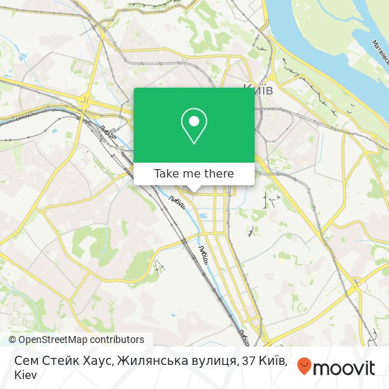 Сем Стейк Хаус, Жилянська вулиця, 37 Київ map