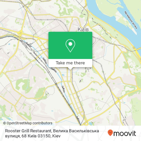 Карта Rooster Grill Restaurant, Велика Васильківська вулиця, 68 Київ 03150