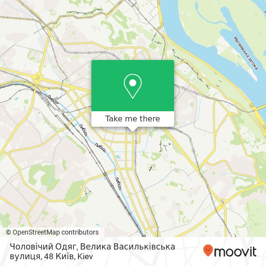 Карта Чоловічий Одяг, Велика Васильківська вулиця, 48 Київ