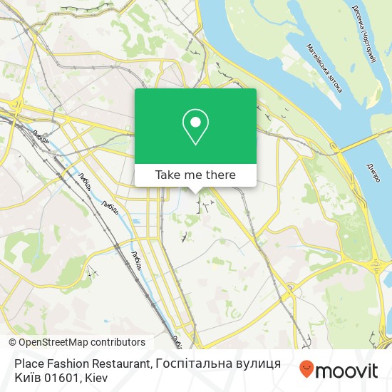 Place Fashion Restaurant, Госпітальна вулиця Київ 01601 map