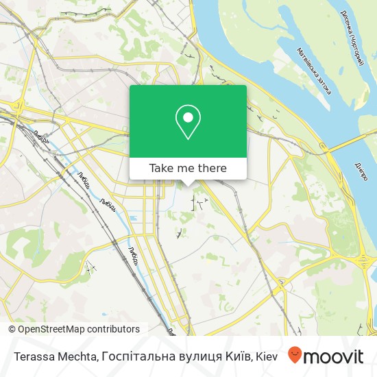 Terassa Mechta, Госпітальна вулиця Київ map