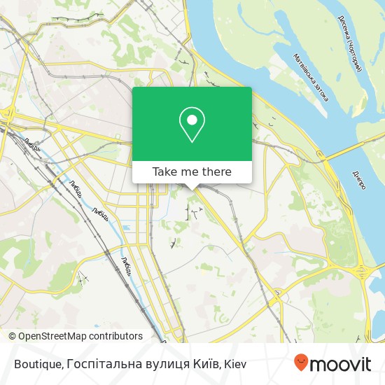 Boutique, Госпітальна вулиця Київ map