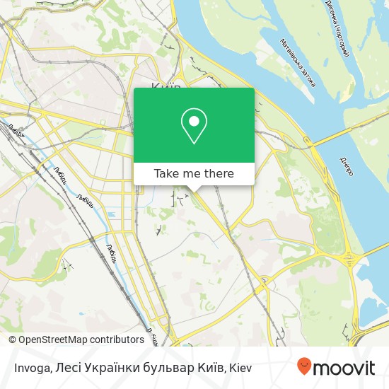 Invoga, Лесі Українки бульвар Київ map