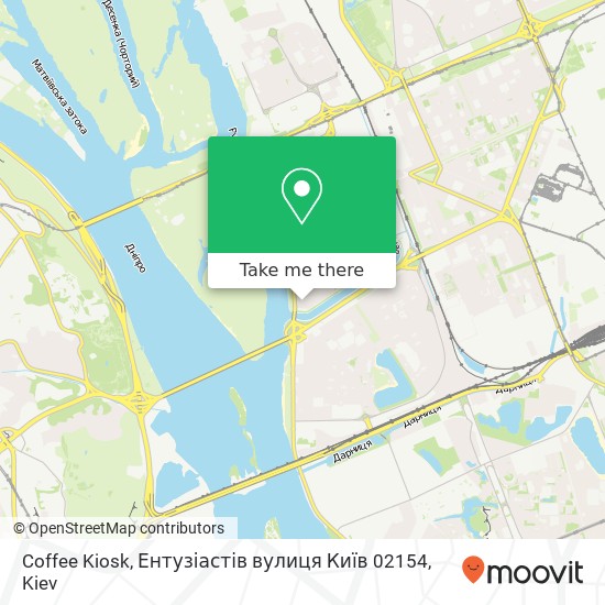 Coffee Kiosk, Ентузіастів вулиця Київ 02154 map