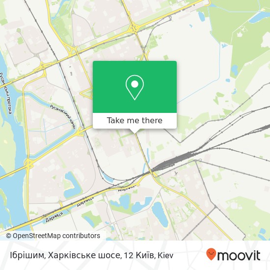 Ібрішим, Харківське шосе, 12 Київ map