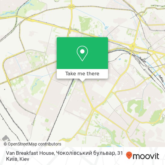 Карта Van Breakfast House, Чоколівський бульвар, 31 Київ