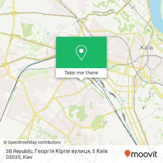 3B Republic, Георгія Кірпи вулиця, 5 Київ 03035 map