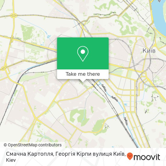 Смачна Картопля, Георгія Кірпи вулиця Київ map