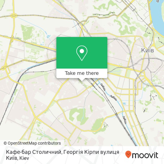 Кафе-бар Столичний, Георгія Кірпи вулиця Київ map