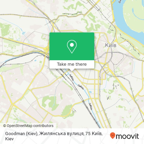 Карта Goodman (Kiev), Жилянська вулиця, 75 Київ