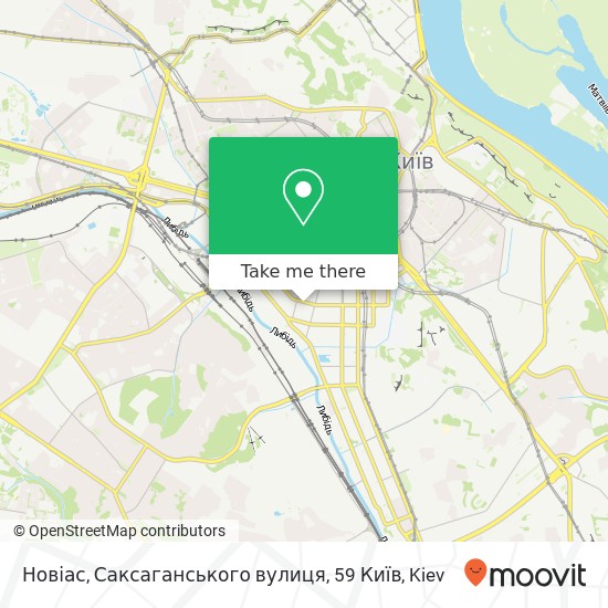 Карта Новіас, Саксаганського вулиця, 59 Київ