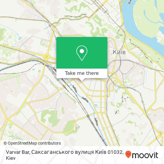 Varvar Bar, Саксаганського вулиця Київ 01032 map