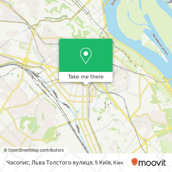 Часопис, Льва Толстого вулиця, 5 Київ map