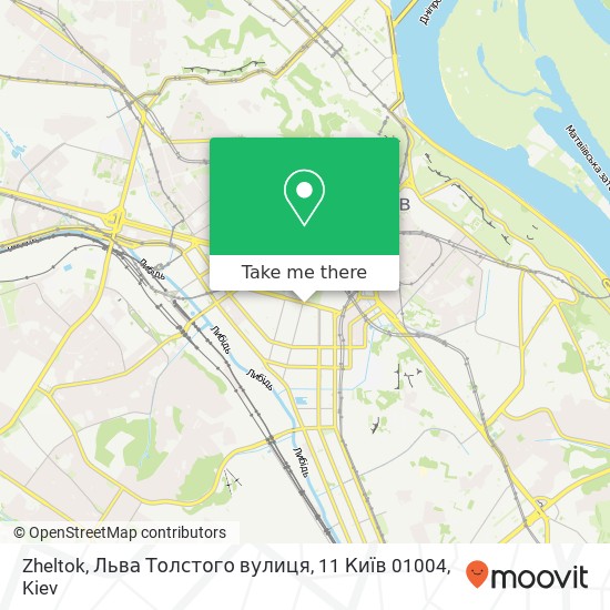 Карта Zheltok, Льва Толстого вулиця, 11 Київ 01004
