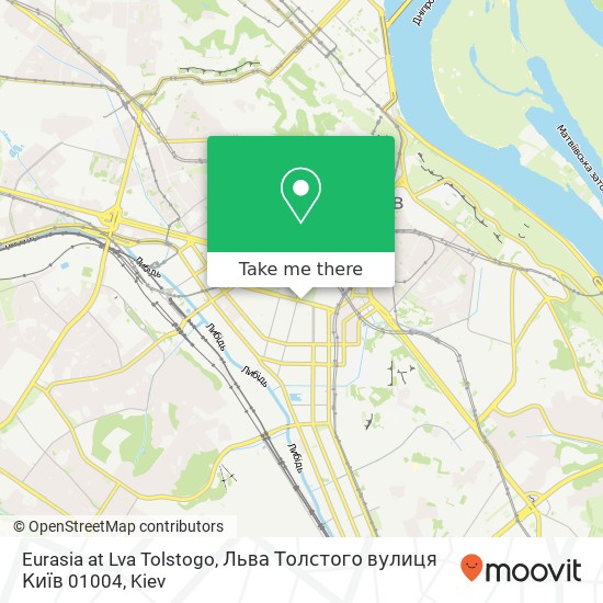 Eurasia at Lva Tolstogo, Льва Толстого вулиця Київ 01004 map