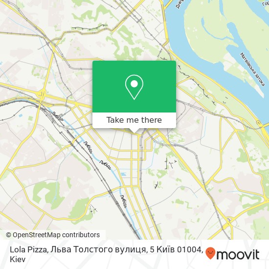Lola Pizza, Льва Толстого вулиця, 5 Київ 01004 map