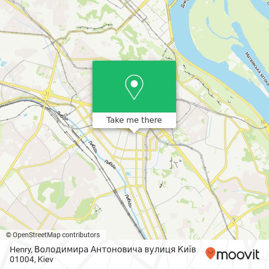 Карта Henry, Володимира Антоновича вулиця Київ 01004