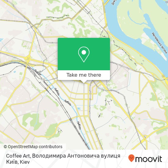 Coffee Art, Володимира Антоновича вулиця Київ map