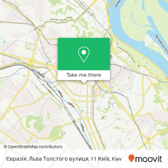 Євразія, Льва Толстого вулиця, 11 Київ map