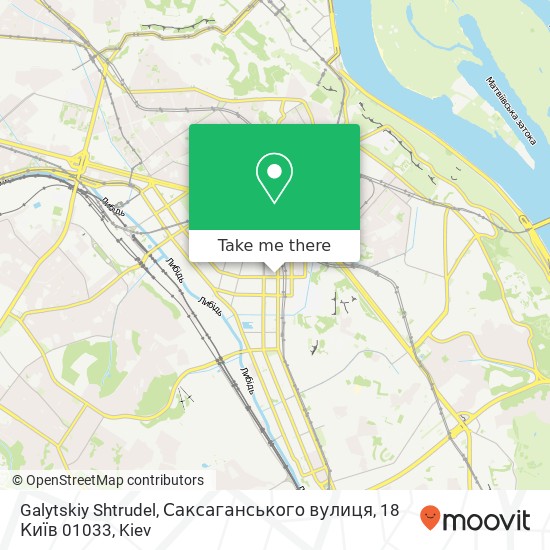 Galytskiy Shtrudel, Саксаганського вулиця, 18 Київ 01033 map