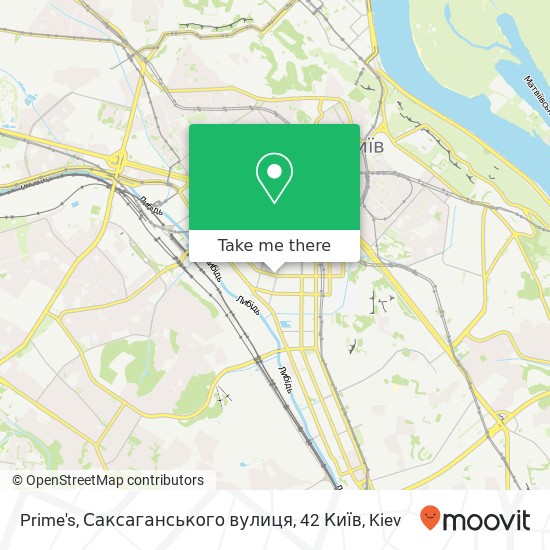 Prime's, Саксаганського вулиця, 42 Київ map