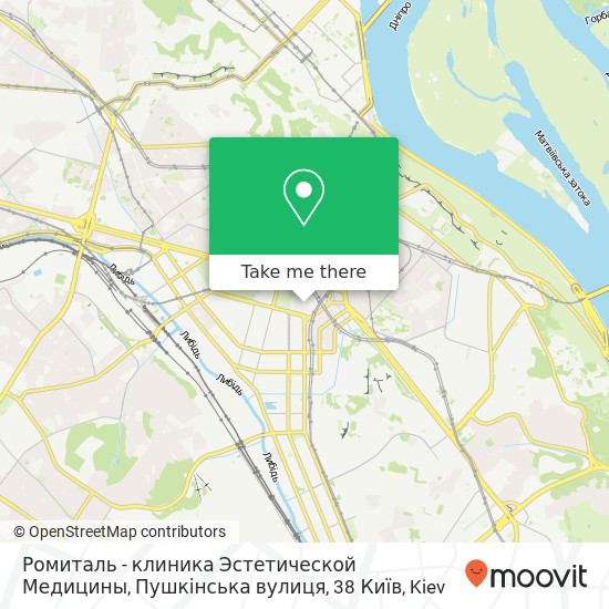 Ромиталь - клиника Эстетической Медицины, Пушкінська вулиця, 38 Київ map