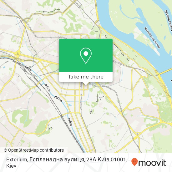 Карта Exterium, Еспланадна вулиця, 28А Київ 01001