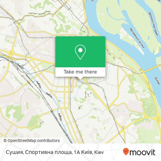 Сушия, Спортивна площа, 1A Київ map