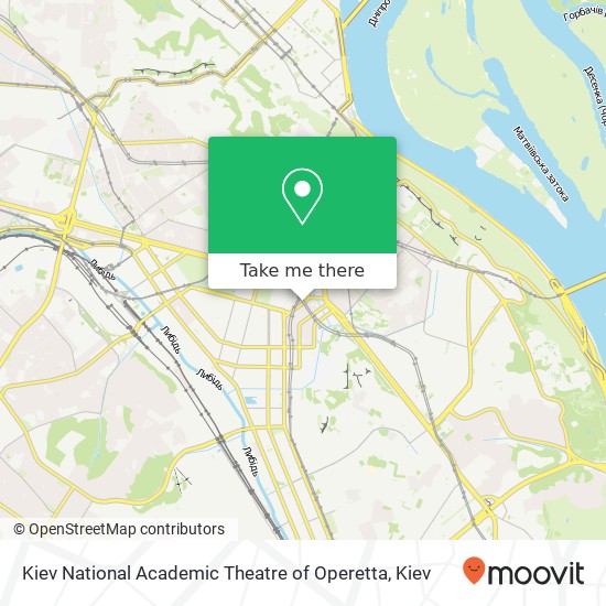Карта Kiev National Academic Theatre of Operetta