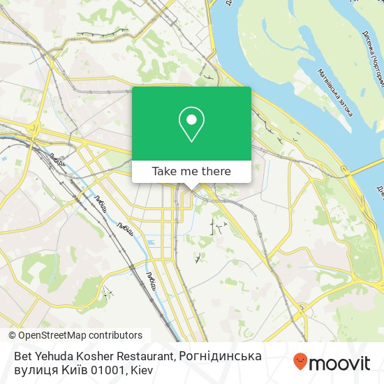 Bet Yehuda Kosher Restaurant, Рогнідинська вулиця Київ 01001 map