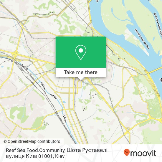 Reef Sea.Food.Community, Шота Руставелі вулиця Київ 01001 map