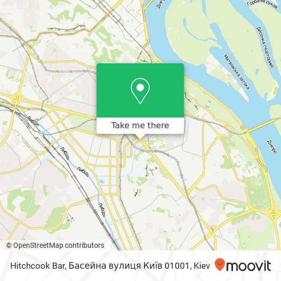 Hitchcook Bar, Басейна вулиця Київ 01001 map