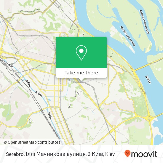 Карта Serebro, Іллі Мечникова вулиця, 3 Київ