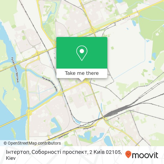 Карта Інтертоп, Соборності проспект, 2 Київ 02105