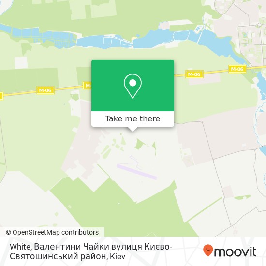 Карта White, Валентини Чайки вулиця Києво-Святошинський район