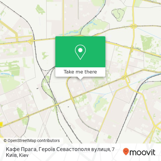 Кафе Прага, Героїв Севастополя вулиця, 7 Київ map