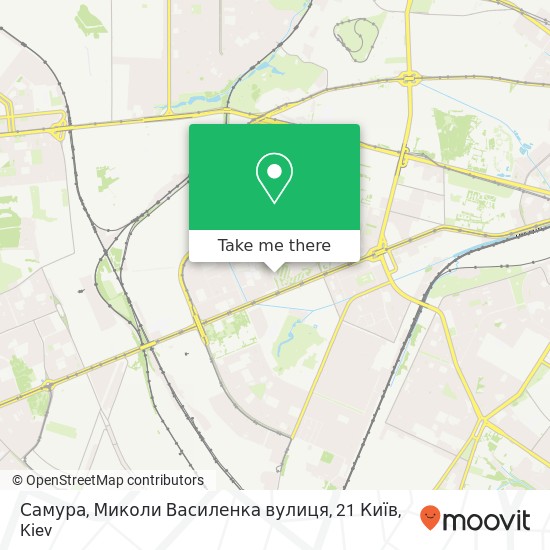 Самура, Миколи Василенка вулиця, 21 Київ map