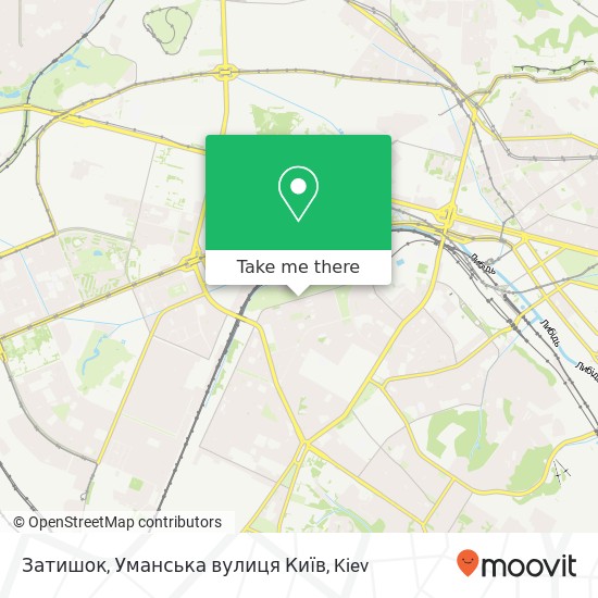 Затишок, Уманська вулиця Київ map