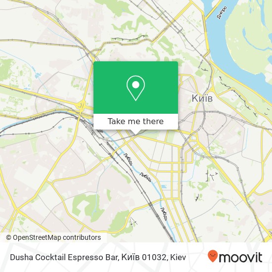 Dusha Cocktail Espresso Bar, Київ 01032 map