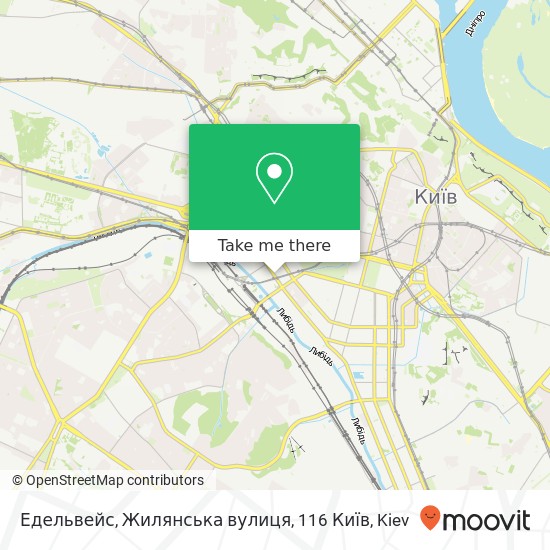 Едельвейс, Жилянська вулиця, 116 Київ map