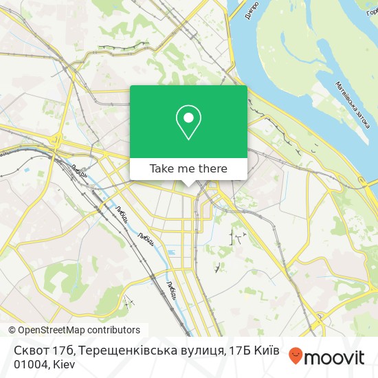 Сквот 17б, Терещенківська вулиця, 17Б Київ 01004 map