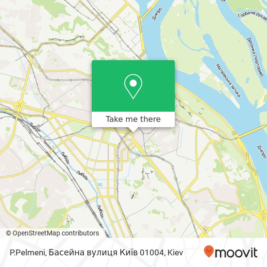 P.Pelmeni, Басейна вулиця Київ 01004 map